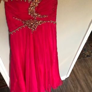 Dave & Johnny beaded evening gown